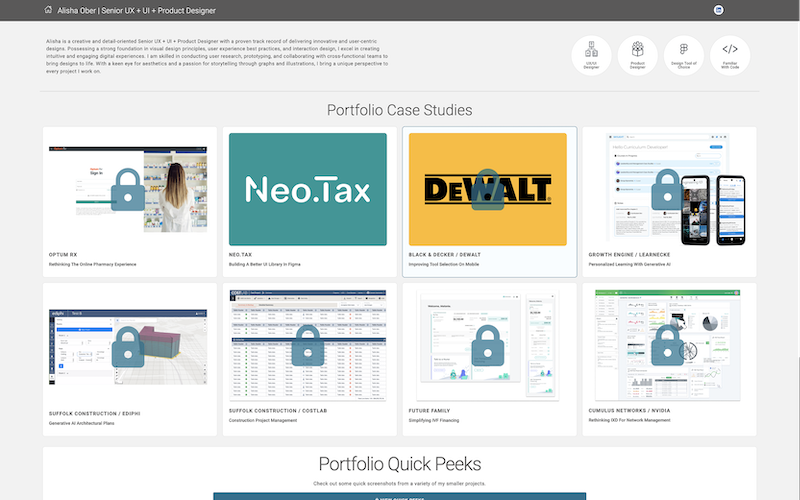 Original portfolio design